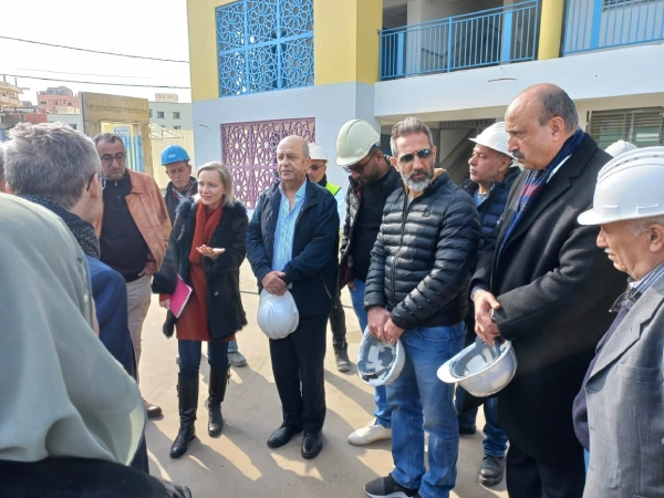 Field Visit to School Number 3 Construction Site, Naher El Bared Camp